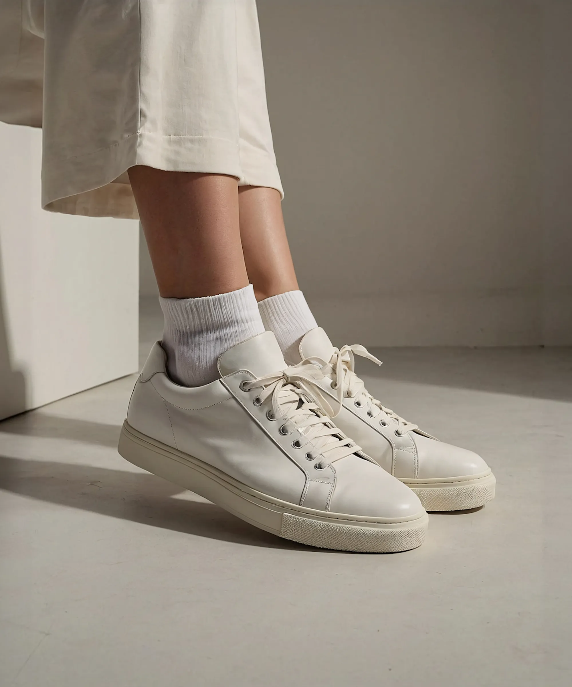 Monochrome Leather Sneaker
