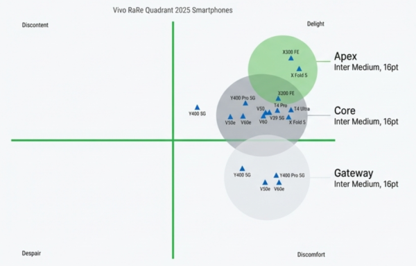 Techarc RaRe Quadrant Analysis: Vivo Sets a New Industry Benchmark with 100% Delight Portfolio