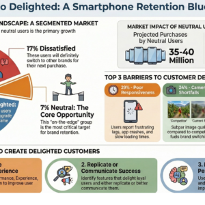 7% of smartphone users are ‘on-the-edge’ of Delight; Techarc identifies improvement areas for better customer satisfaction and retention.