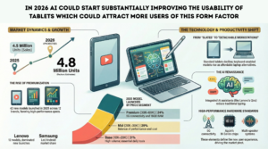 In 2026 AI could start substantially improving usability of Tablets which could attract more users of this form factor 